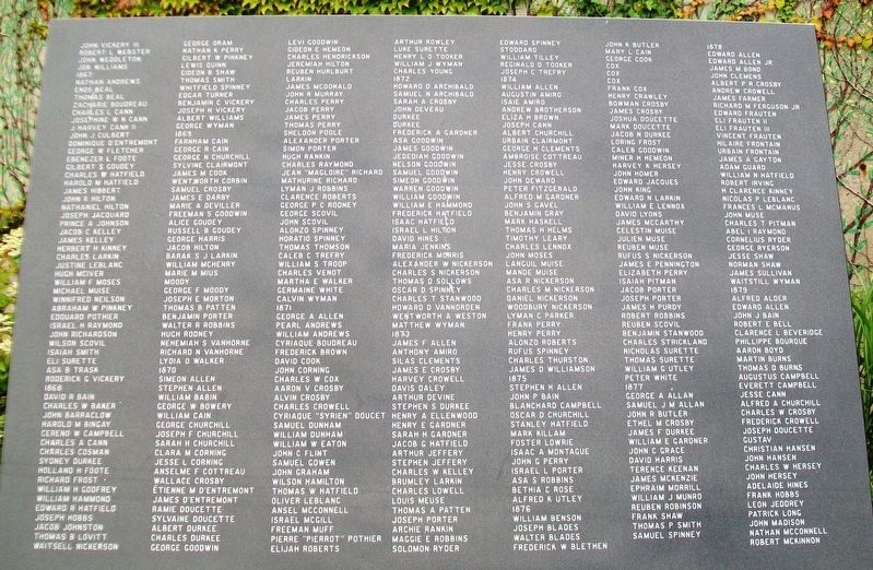 Lost to the Sea Memorial Panel 03. Click for full size. Lost to the Sea Memorial Panel 03 image. Click for full size.