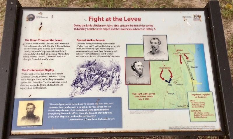 Fight at the Levee Marker. Click for full size. Fight at the Levee Marker image. Click for full size.
