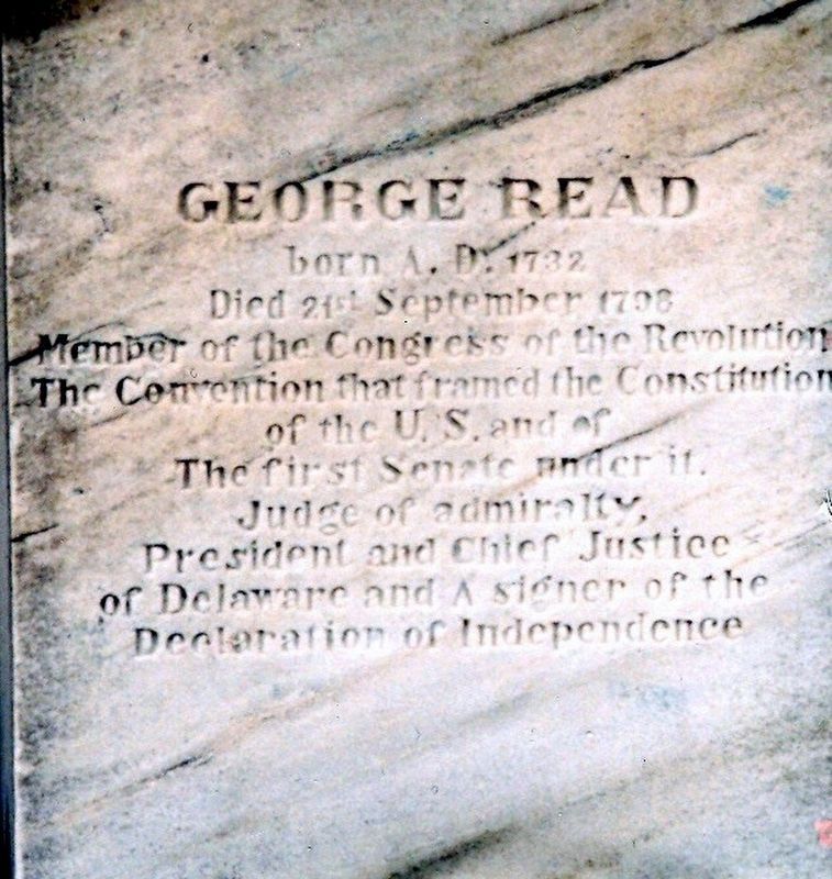 George Read Tombstone image. Click for full size.