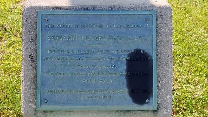 Sergeant Lillard Earl Ailor Marker image. Click for full size.