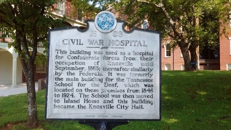 Civil War Hospital Marker. Click for full size. Civil War Hospital Marker image. Click for full size.