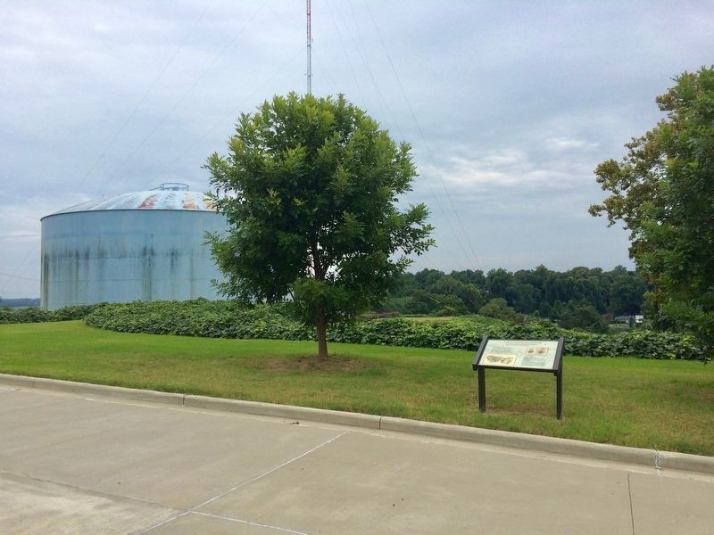View of marker toward Battery D. image. Click for full size.