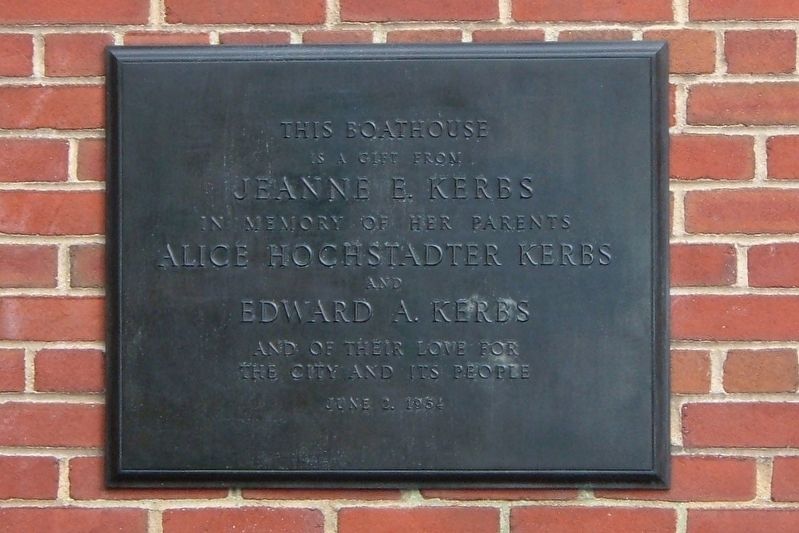 Kerbs Memorial Boathouse Marker image. Click for full size.