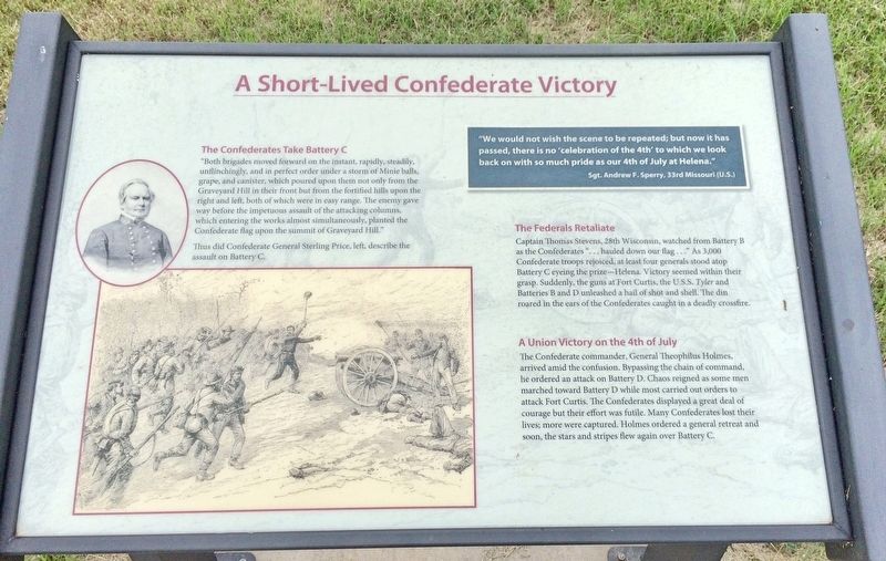 A Short Lived Confederate Victory Marker image. Click for full size.