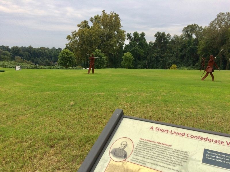 A Short Lived Confederate Victory Marker at Battery C. image. Click for full size.