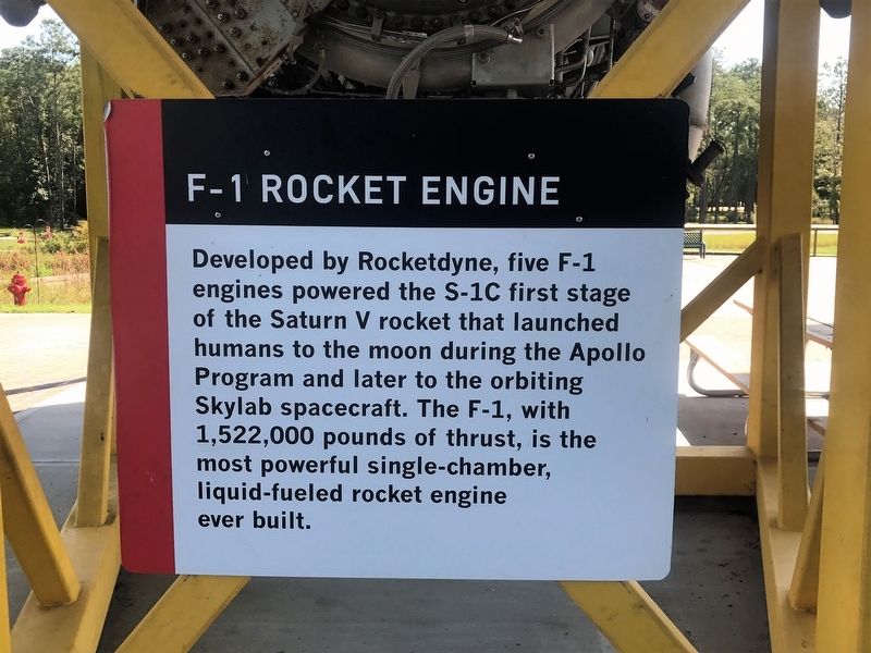 F-1 Rocket Engine Marker. Click for full size. F-1 Rocket Engine Marker image. Click for full size.