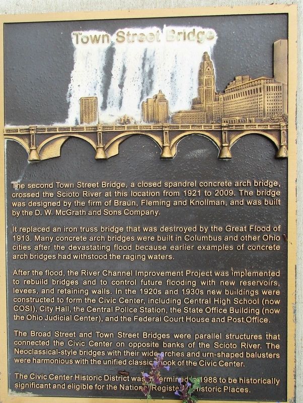 Town Street Bridge Marker image. Click for full size.