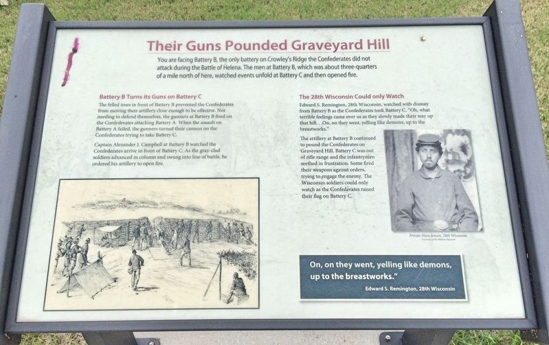 Their Guns Pounded Graveyard Hill Marker image. Click for full size.