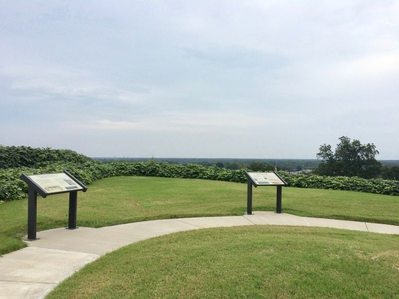 Coming to the Aid of Fort Curtis Marker (on right). image. Click for full size.