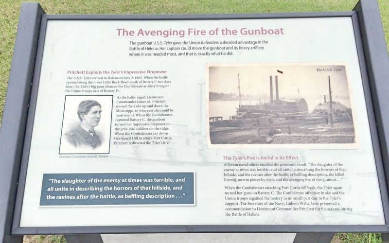 The Avenging Fire of the Gunboat Marker image. Click for full size.