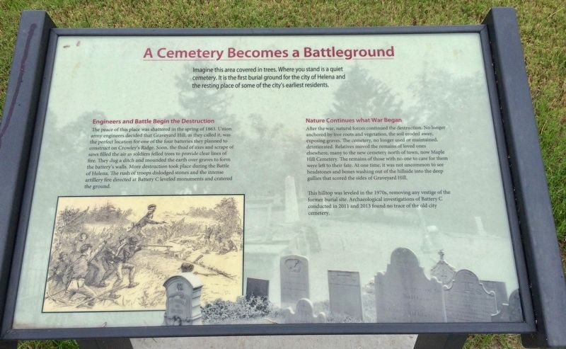 A Cemetery Becomes a Battleground Marker image. Click for full size.
