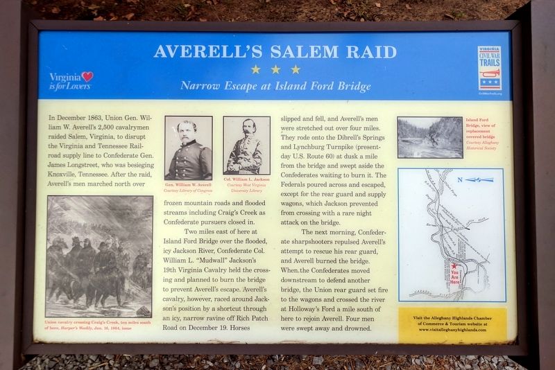 Averell�s Salem Raid Marker image. Click for full size.