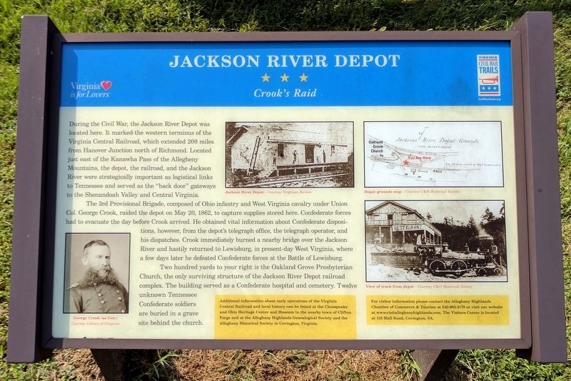 Jackson River Depot Marker image. Click for full size.