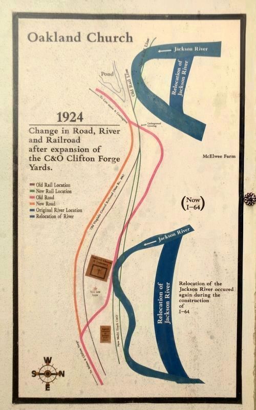 Oakland Church - change in road, river and railroad locations. image. Click for full size.