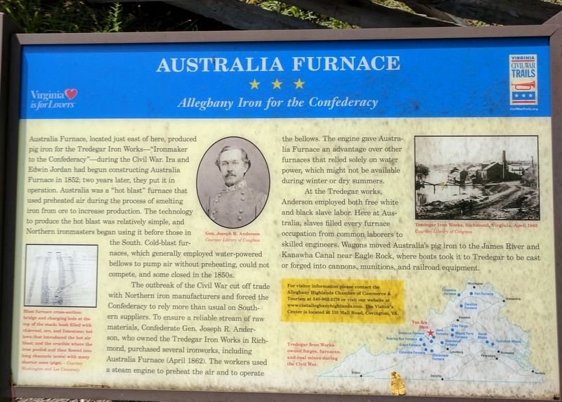 Australia Furnace Marker. Click for full size. Australia Furnace Marker image. Click for full size.