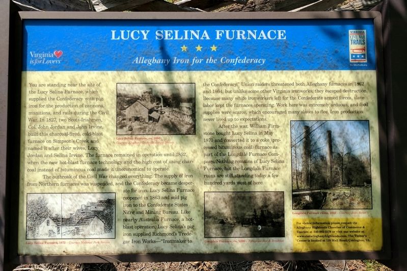 Lucy Selina Furnace Marker. Click for full size. Lucy Selina Furnace Marker image. Click for full size.