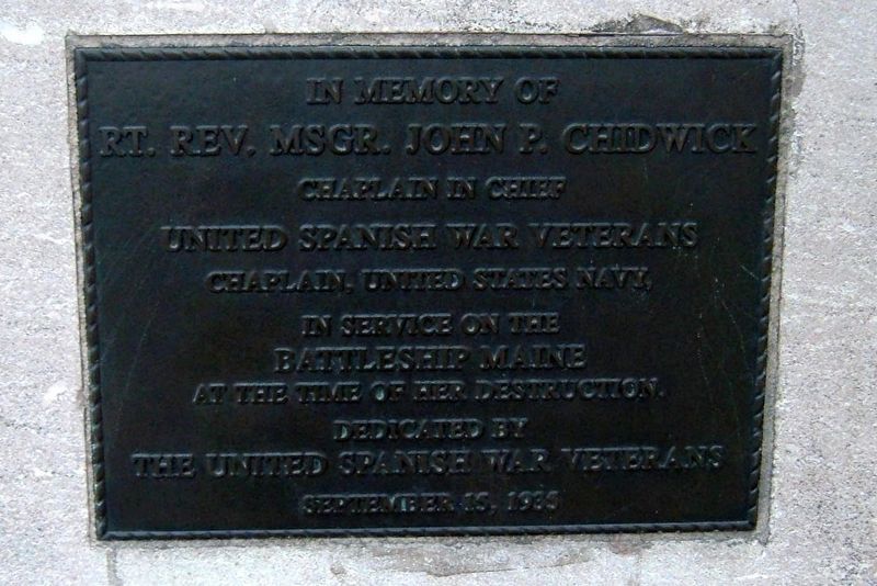 Ancillary marker at the Maine Memorial. Click for full size. Ancillary marker at the Maine Memorial image. Click for full size.