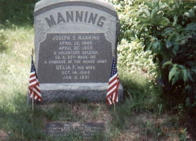 Joseph S. Manning-Civil War Congressional Medal of Honor Recipient-grave marker image. Click for full size.