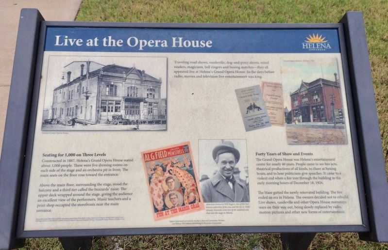 Live at the Opera House Marker. Click for full size. Live at the Opera House Marker image. Click for full size.