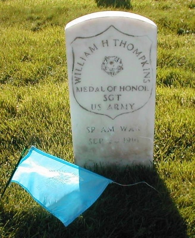 William H Tompkins-Spanish-American Congressional Medal of Honor grave Marker image. Click for full size.