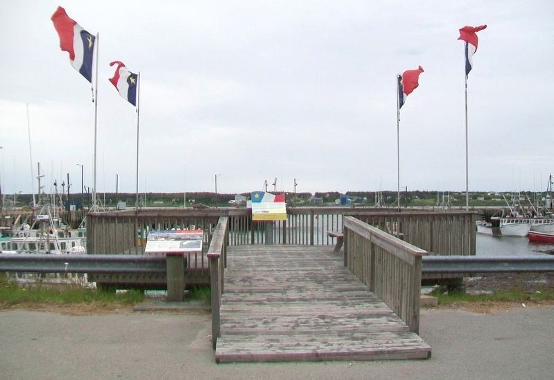 Dennis Point Wharf Viewing Area and Marker. Click for full size. Dennis Point Wharf Viewing Area and Marker image. Click for full size.