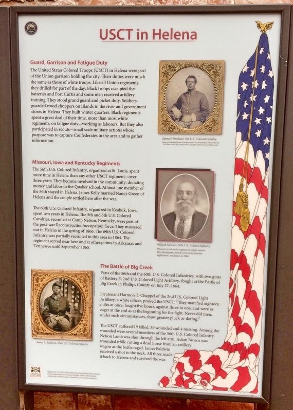 USCT in Helena Marker image. Click for full size.