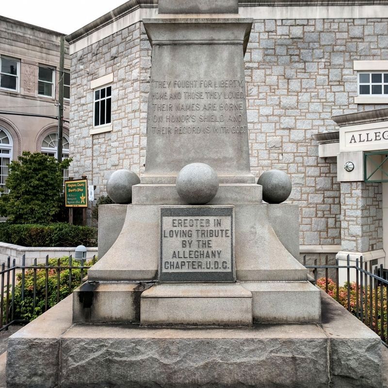 Alleghany County Confederate Soldiers Monument. Click for full size. Alleghany County Confederate Soldiers Monument image. Click for full size.