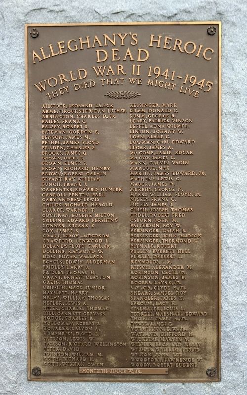 Alleghany's Heroic Dead image. Click for full size.