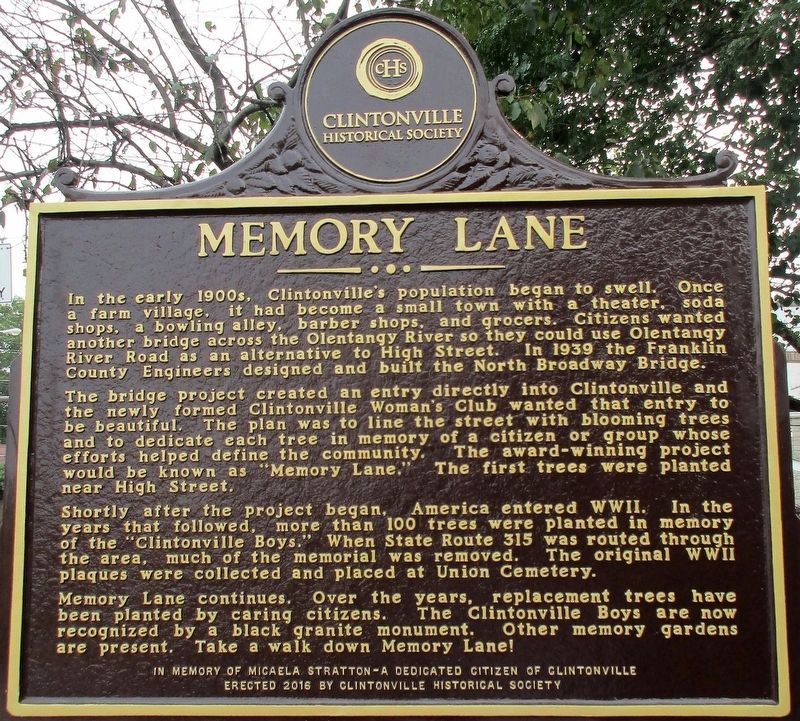 Memory Lane Marker image. Click for full size.