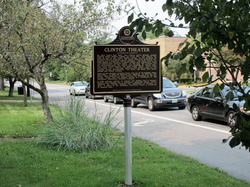 Clinton Theater Marker image. Click for full size.