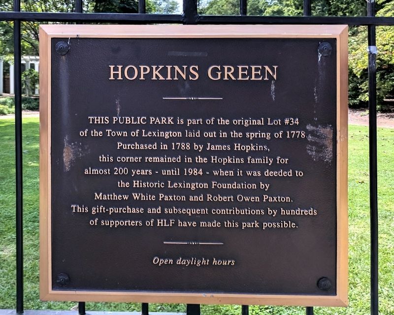 Hopkins Green Marker image. Click for full size.