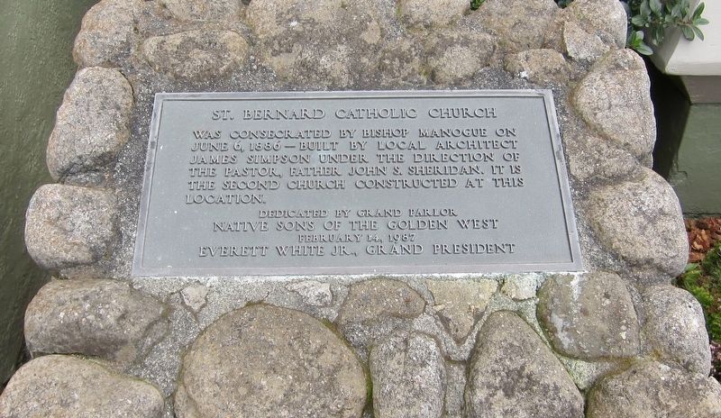 St. Bernard Catholic Church Marker. Click for full size. St. Bernard Catholic Church Marker image. Click for full size.