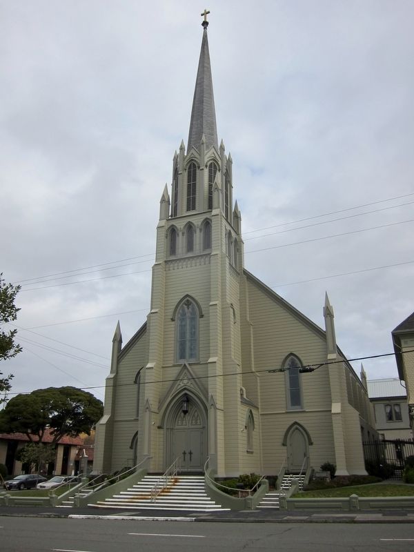 St. Bernard Catholic Church and Marker. Click for full size. St. Bernard Catholic Church and Marker image. Click for full size.