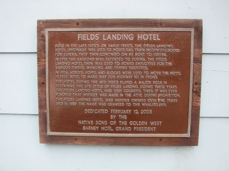 Fields Landing Hotel Marker. Click for full size. Fields Landing Hotel Marker image. Click for full size.