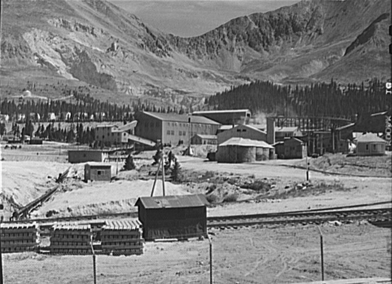 <i>Molybdenum Company Mine. Climax, Colorado</i> (Photograph courtesy of the Library of Congress). Click for full size. <i>Molybdenum Company Mine. Climax, Colorado</i> (Photograph courtesy of the Library of Congress) image. Click for full size.