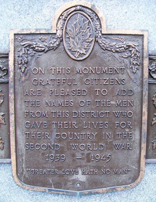 World Wars Memorial WWII Dedication image. Click for full size.