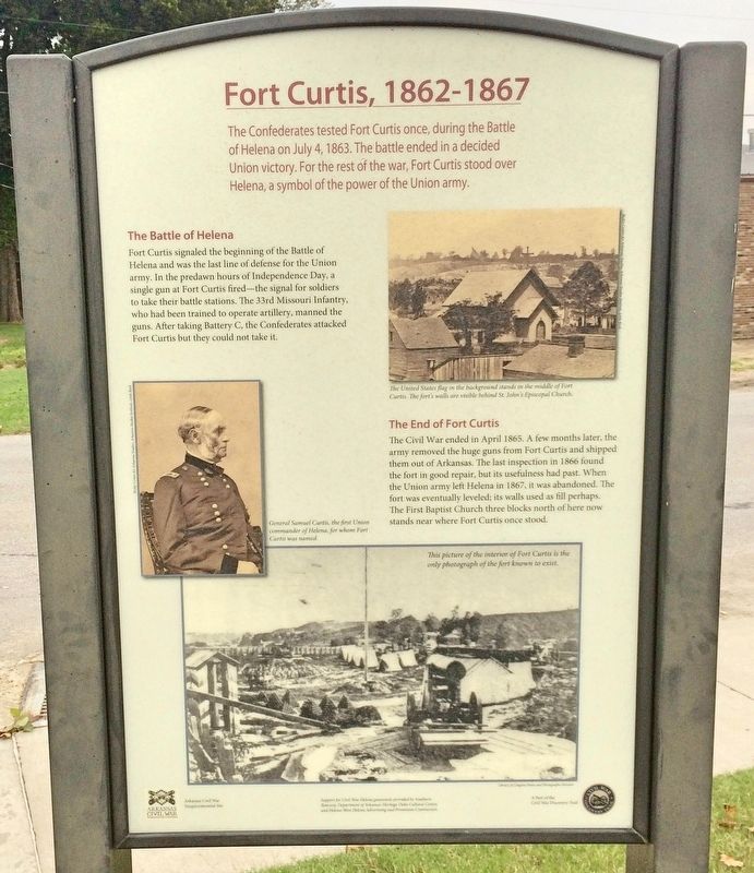 Fort Curtis, 1862-1867 Marker. Click for full size. Fort Curtis, 1862-1867 Marker image. Click for full size.