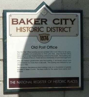 Old Post Office Marker. Click for full size. Old Post Office Marker image. Click for full size.