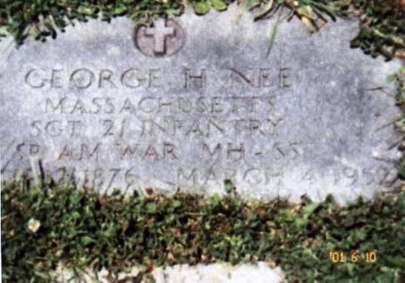 George H Nee Spanish American War Congressional Medal of Honor Recipient grave marker image. Click for full size.