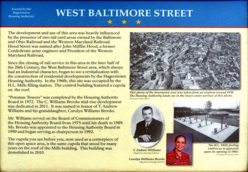 West Baltimore Street Marker image. Click for full size.