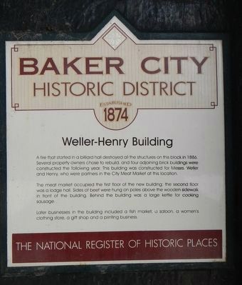 Weller-Henry Building Marker image. Click for full size.