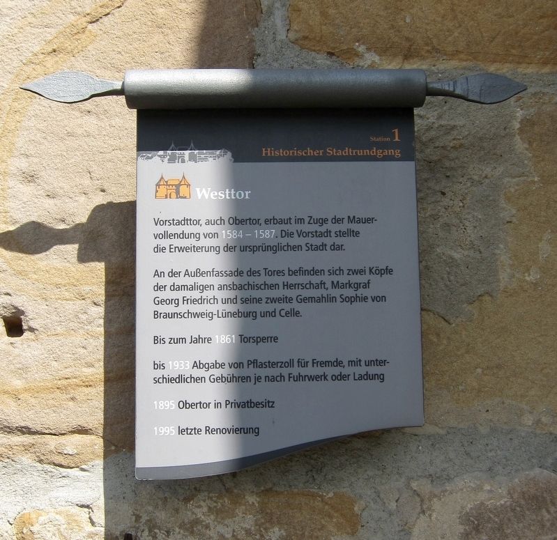 Westtor / West Gate Marker image. Click for full size.
