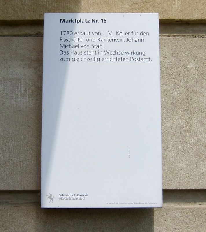 Marktplatz Nr. 16 Marker. Click for full size. Marktplatz Nr. 16 Marker image. Click for full size.