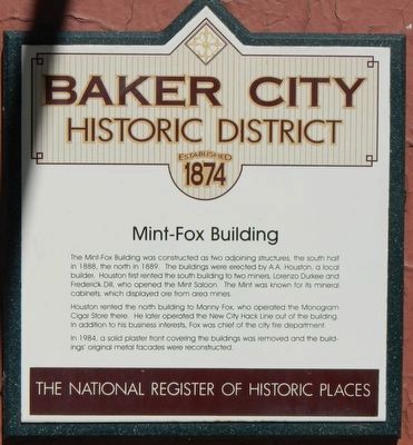 Mint-Fox Building Marker. Click for full size. Mint-Fox Building Marker image. Click for full size.