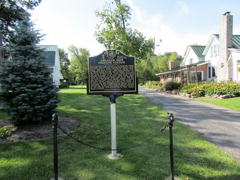 Abraham Depp Freedom Station Marker. Click for full size. Abraham Depp Freedom Station Marker image. Click for full size.