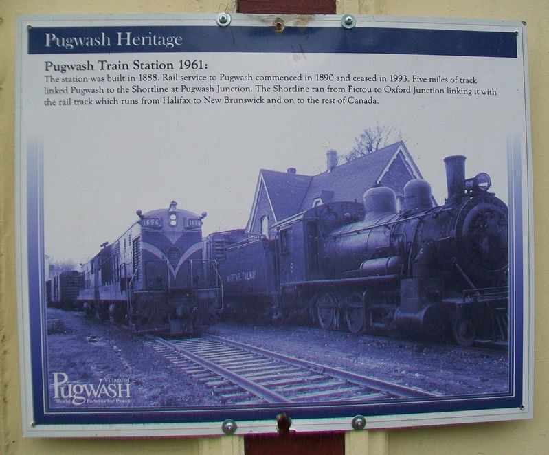 Pugwash Train Station 1961 Marker image. Click for full size.