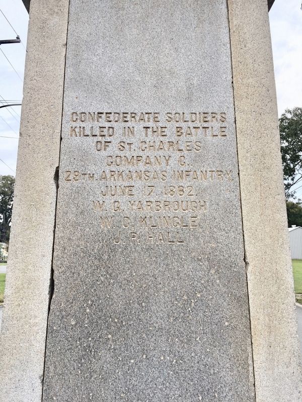 St. Charles Battle Monument (southwest face) image. Click for full size.