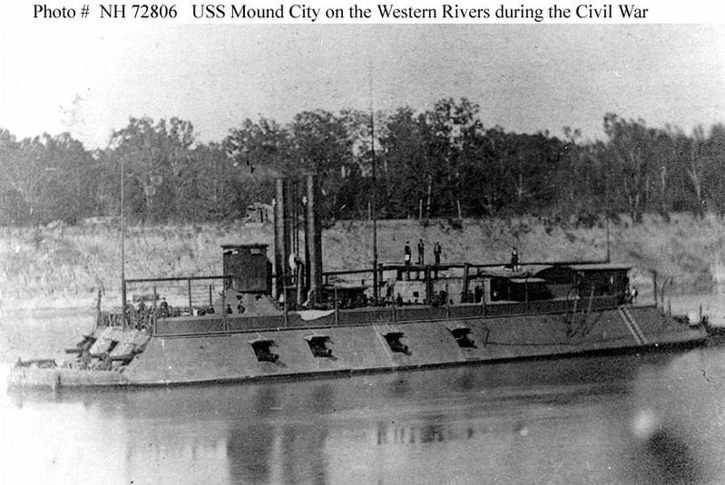 The U.S.S. Mound City (circa 1864-65). Click for full size. The U.S.S. Mound City (circa 1864-65) image. Click for full size.