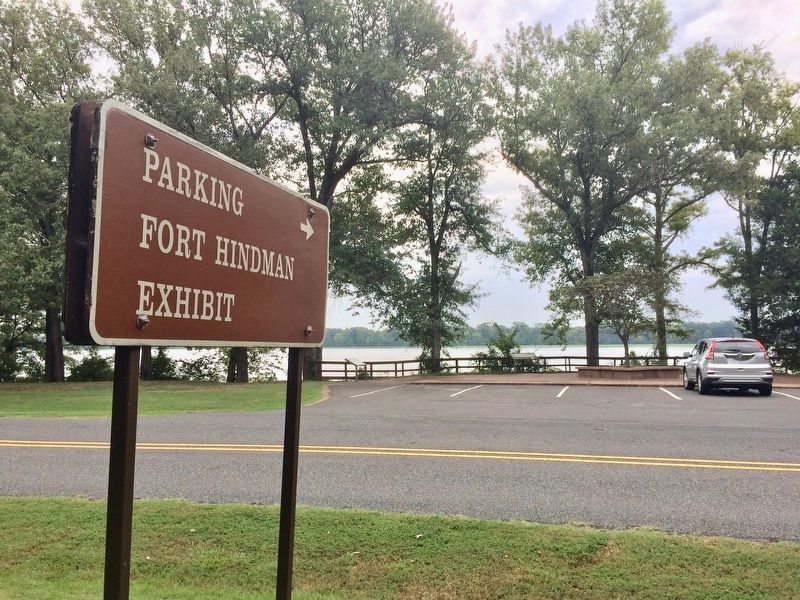 Marker at Fort Hindman Exhibit. Click for full size. Marker at Fort Hindman Exhibit image. Click for full size.