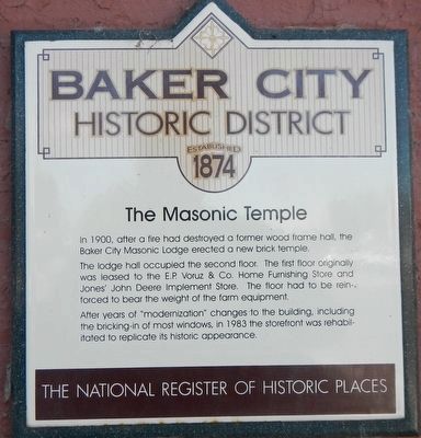 The Masonic Temple Marker. Click for full size. The Masonic Temple Marker image. Click for full size.